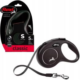 Flexi New Classic S taśma 5m do 15kg Czarna