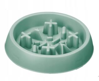 Okrągła miska dla psa spowalniająca jedzenie zielona