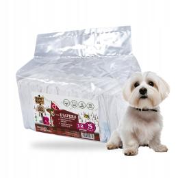 Pieluchy Pampersy Dla Suczek Nie Trzymanie Moczu Cieczka S/28-40C 12SZT/1OP