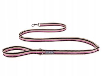 amiplay Smycz regulowana Easy Fix Popular 160-300cm M Czarno-różowa