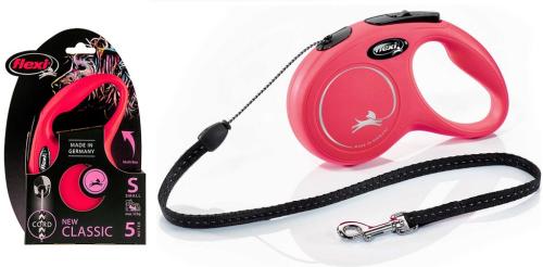 Smycz S Czerwona Flexi Dla Psa Linka 5M Do 12KG