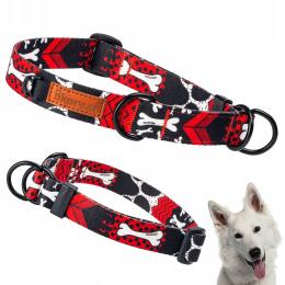 Komfortowa obroża półzaciskowa dla psa buldoga beagle mopsa 32-43 cm Ukory