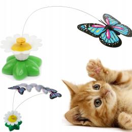 Zabawka dla kota Interaktywna ruchoma kwiat motyl
