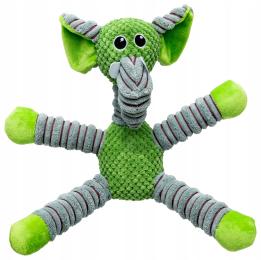 Duży pluszowy słoń Zabawka Dla Psa piszcząca maskotka szarpak 38cm