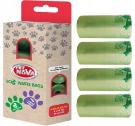 Eko BIOdegradowalne woreczki worki na kupy odchody psa M 80 szt