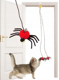 Zabawka Dla Kota Przyssawka Na Drzwi Okno Pająk Z Dzwoneczkiem