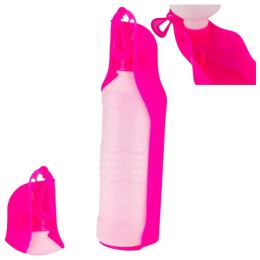 Butelka Turystyczna Na Wodę Dla Psa Pupila z Poidełkiem Różowa Praktyczna