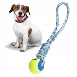 Szarpak Gryzak Sznur z piłką dla psa Zabawka Lina aport