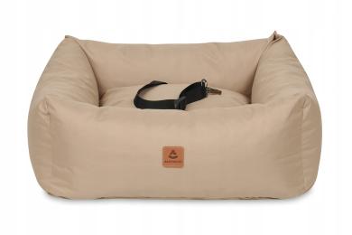 Animood Fotelik samochodowy dla małego psa Julian beżowy