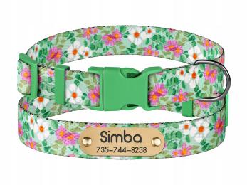 Obroża dla psa w zielona mięta rozmiar L