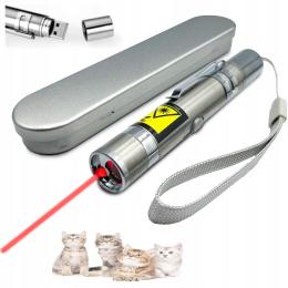 Wskaźnik laserowy czerwony dla kota 3w1 latarka Uv
