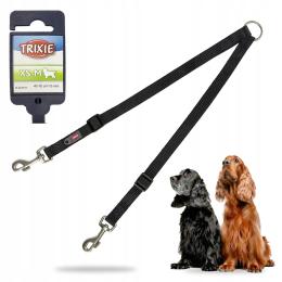 Smycz Podwójna Rozdzielacz Szelek Obroży Dla Dwóch Psów Trixie 40-70CM/15MM