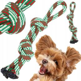 Zabawka Dla Psa Gryzak Szarpak 43cm Sznur Pleciony Dwa Supły Długa Lina
