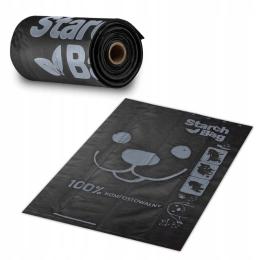 Kompostowalne worki na psie odchody 15szt czarne