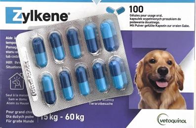 Vetoquinol Zylkene 450mg 20 Kapsulek STRES,niepokój,LĘK Psa