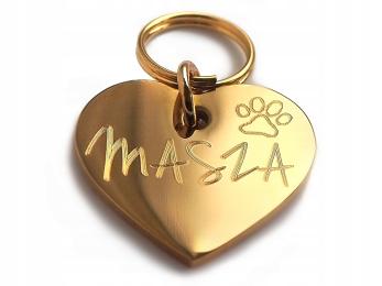 Identyfikator dla Małego Psa Kota, Mini, stal chirurgiczna połysk, Grawer