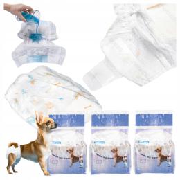 Pampersy Pieluchy dla suczki Dla psa Xs 1-3 kg 18-30 cm 30 sztuk Nobleza