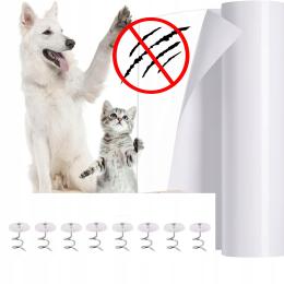 Folia Ochronna na Drzwi Meble Przeciw Drapaniu Samoprzylepna 100x50 Gruba