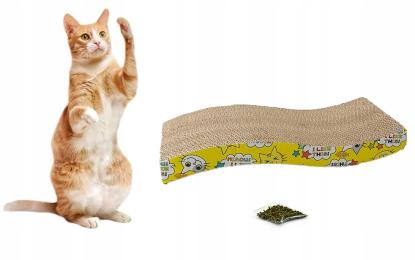 Drapak dla kota z legowiskiem Zabawka drapak fala kocimiętka