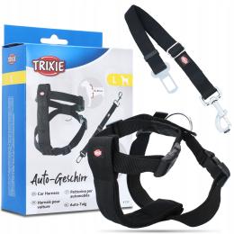 Szelki Samochodowe Psa 70-90 cm Regulowane Pasy Bezpieczeństwa Samochodu L