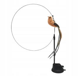 Wędka dla kota z przyssawką z ptaszkiem zabawka dla kota