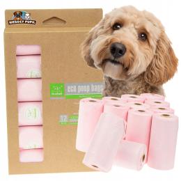 Biodegradowalne Woreczki na psie odchody Eko opakowanie 180 sztuk 12 rolek