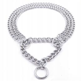 Mocna Obroża Zaciskowa dla Małego Psa Chromowana Łańcuch 35-40/2 r. Xxs/xs