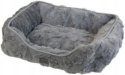 Legowisko prostokątne dla psa M szare Bone Plush Uniq Pets 62×50cm