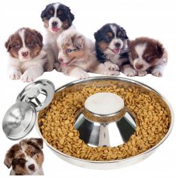 Duża Miska Dla Psa Kota Metalowa Do Odchowu Miotu Szczeniąt 34cm 2L