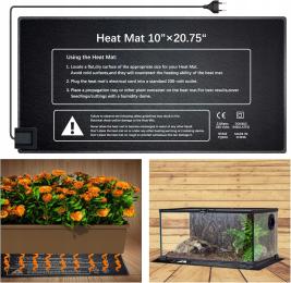 Mata grzewcza do kiełkowania, terrarium 21W 52,7 x 25,4 cm