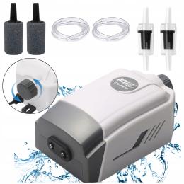 Napowietrzacz Do Akwarium Pompka Z Regulacją 2 Otwory Zestaw 7W1 6W 600L/h