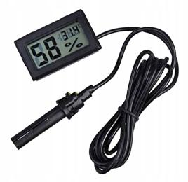 Termometr Higrometr Z Sondą LCD Sonda Wilgotnościomierz Szklarnia Akwarium
