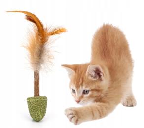 Zabawka kota kocimiętka lizak piórka matatabi