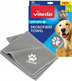 Ręcznik dla Psa Kota XL Vileda Pet Pro 65 cm x 100 cm z Mikrofibry