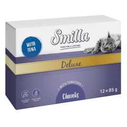 Smilla Deluxe kawałeczki w sosie, 24 x 85 g - Tuńczyk i pomidory