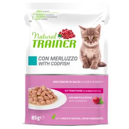 Natural Trainer Kitten & Young  - Dorsz, 12 x 85 g