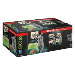 Sheba Kitten wybór smaków, 40 x 85 g - Wybór smaków w sosie (łosoś, kurczak)