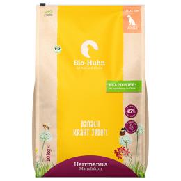Herrmanns Bio, biokurczak z bioryżem i biogroszkiem - 10 kg