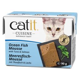Catit Cuisine Mousse, 12 x 90 g - Tuńczyk z łososiem