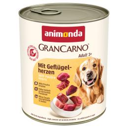 Megapakiet animonda GranCarno Original Adult, 24 x 800 g - Serca drobiowe