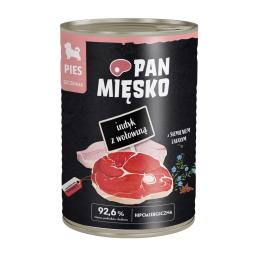 Megapakiet Pan Mięsko Dog, 36 x 400 g - Puppy Indyk z wołowiną