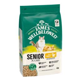 James Wellbeloved Senior Cat Hypoallergenic, indyk z ryżem - 3 x 4 kg