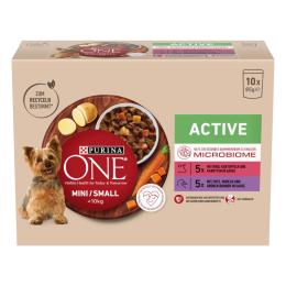 Purina ONE Mini Active, wołowina i kaczka - 10 x 85 g
