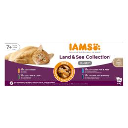 IAMS Advanced Nutrition Senior 7+ Land & Sea Collection w galarecie - 96 x 85 g