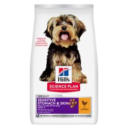Hill's Science Plan Sensitive Stomach & Skin Adult 1+ Small & Mini, kurczak - 3 kg