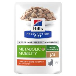 Hill's Prescription Diet j/d Metabolic + Mobility, z kurczakiem - 48 x 85 g