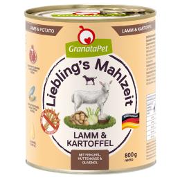 GranataPet Liebling's Mahlzeit, 6 x 800 g - Jagnięcina i ziemniaki