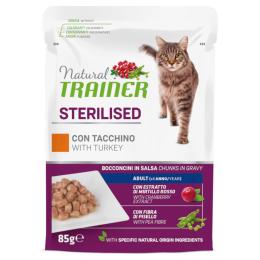 Natural Trainer Adult Sterilised  - Indyk, 24 x 85 g