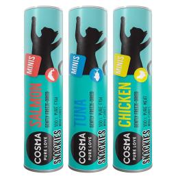 Mieszany pakiet, Cosma Snackies Minis, 72 g - Kurczak, tuńczyk i łosoś, 72 g