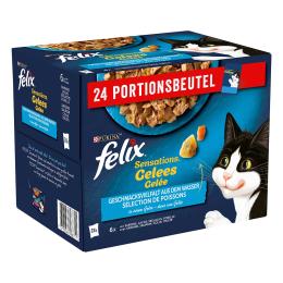 Felix Sensations w saszetkach, 24 x 85 g - Rybna różnorodność w galarecie